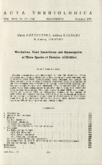 Metabolism, food assimilation and bioenergetics of three species of dormice (Gliridae)