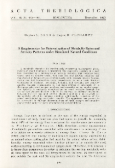 A respirometer for determination of metabolic rates and activity patterns under simulated natural conditions