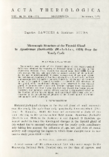 Microscopic structure of the thyroid gland in Apodemus flavicollis (Melchior, 1834) over the yearly cycle