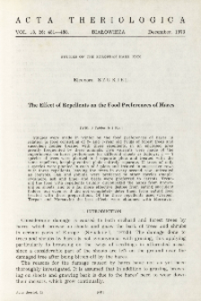 Studies on the European hare. XXX. The effect of repellents on the food preferences of hares