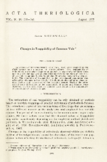 Changes in trappability of common vole