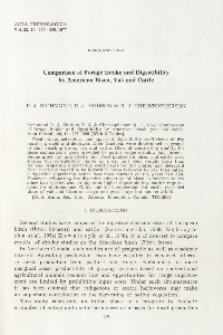 Bisoniana LXVI. Comparison of forage intake and digestibility by American bison, yak and cattle