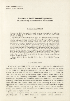 Sex ratio in small mammal populations as affected by the pattern of fluctuations