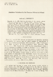 Dentition variations in the common polecat in Poland