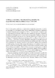 Wybrane nazwiska mieszkańców parafii Osie na podstawie księgi chrztu z lat 1751–1760