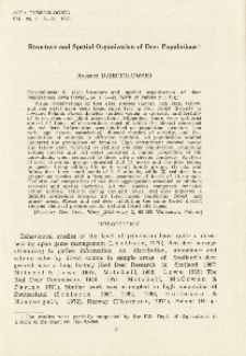 Structure and spatial organization of deer populations