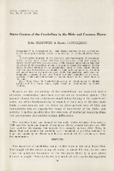 Nerve centres of the cerebellum in the mole and common shrew