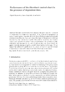 Performance of the Shewhart control chart in the presence of dependent data