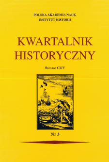 Kwartalnik Historyczny R. 114 nr 3 (2007), Strony tytułowe, spis treści