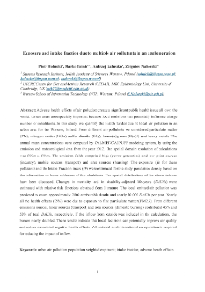 Exposure and Intake Fraction Due to Multiple Air Pollutants in an Agglomeration