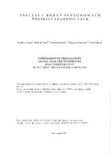 Comparison of Preparatory Signal Analysis Techniques for Consideration in the (POST-) Kyoto Policy Process.