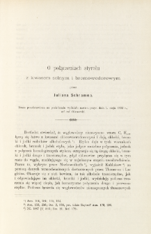 O połączeniach styrolu z kwasem solnym i bromowodorowym