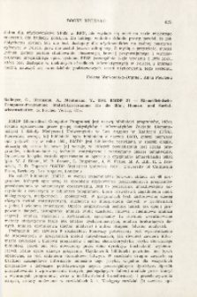 Book received. G. Bolinger, A. Hermann, V. Möntmann, 1983: BMDP 81 - Biomedizinische Computer-Programme. Statistikprogramme für die Bio-, Human- und Sozialwissenschaften. G. Fischer Verlag, 431 pp