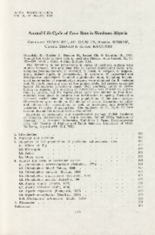 Annual life cycle of cave bats in northern Algeria