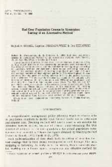 Red deer population census in mountains: testing of an alternative method