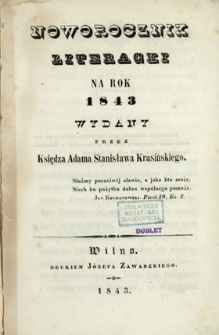Noworocznik Literacki na Rok 1843