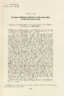 Bisoniana XCIV. Strategy of habitat utilization by European bison in the Białowieża Forest