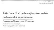 Efekt Lutra. Skutki reformacji w sferze mediów drukowanych i komunikowania