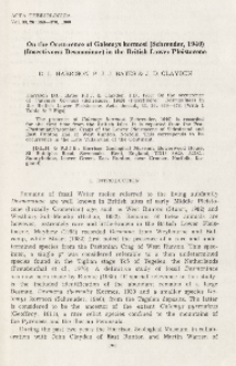 On the occurrence of Galemys kormosi (Schreuder, 1940) (Insectivora: Desmaninae) in the British Lower Pleistocene