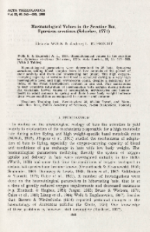 Haematological values in the serotine bat, Eptesicus serotinus (Schreber, 1774)