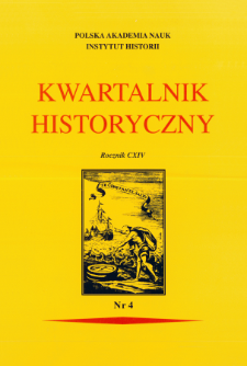 Kwartalnik Historyczny R. 114 nr 4 (2007), Strony tytułowe, spis treści