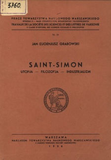 Saint-Simon : Utopja-filozofja-industrjalizm