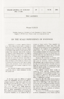 On the scale dependence of evenness