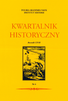 Kwartalnik Historyczny R. 117 nr 4 (2010), Strony tytułowe, Spis treści