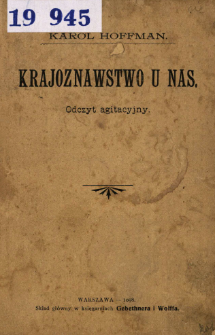 Krajoznawstwo u nas : odczyt agitacyjny