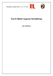 Turris Babel Augusta Strindberga