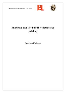 Przełom: lata 1944–1948 w literaturze polskiej