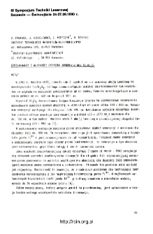 Otrzymywanie i własności optyczne monokryształu Ti:Al2O3. udział w: III Sympozjum Techniki Laserowej, Szczecin-Świnoujście 24-27.09.1990