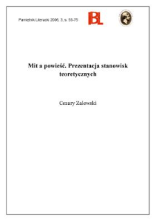 Mit a powieść. Prezentacja stanowisk teoretycznych