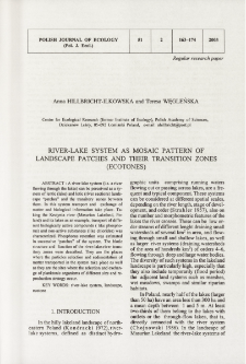 River-lake system as mosaic pattern of landscape patches and their transition zones (ecotones)