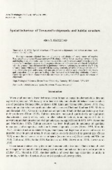 Spatial behaviour Townsend's chipmunks and habitat structure