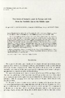 Two forms of domestic goats in Europe and Asia from the Neolithic Age to the Middle Ages