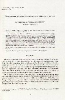 Why are some microtine populations cyclic while others are not?