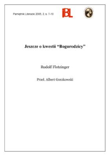 Jeszcze o kwestii „Bogurodzicy”