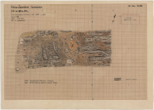 KZG, VI 501 BD, plan archeologiczny drewnianej konstrukcji wału