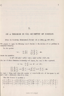 On a Theorem in the Geometry of Position