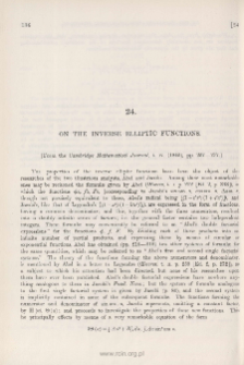 On the Inverse Elliptic Functions