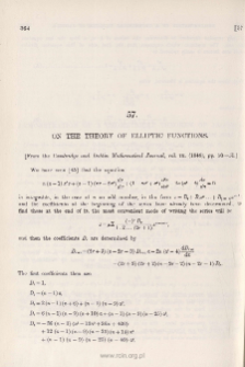 On the Theory of Elliptic Functions