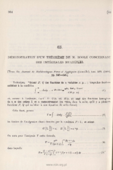 Démonstration d'un Théorème de M. Boole concernant des Intégrales Multiples