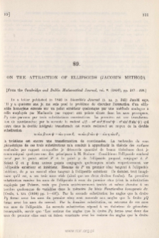 On the Attraction of Ellipsoids ( Jacobi's Method )