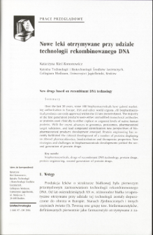 New drugs based on recombinant DNA technology