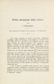 Próba skroplenia helu (helium)