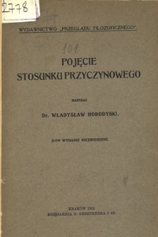 Pojęcie stosunku przyczynowego