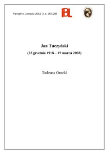 Jan Tuczyński (22 grudnia 1918 - 19 marca 2003)