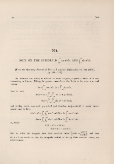 Note on integrals ∫ cos x2 dx and ∫ sin x2 dx