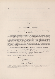 On Wronski's theorem